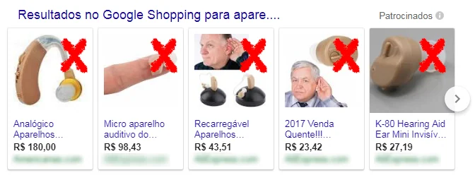Aparelho auditivo valor muito abaixo do normal